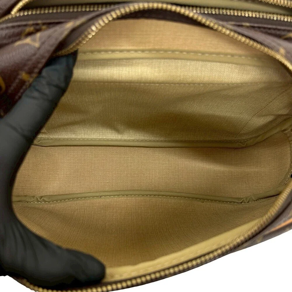 LOUIS VUITTON Brown Monogram Leather Pochette Shoulder Bag - Picture 9 of 10